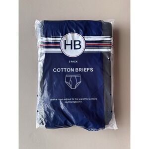 Harbor Bay DSL 3pk New Men's Briefs Underwear 3XL 100% Cotton